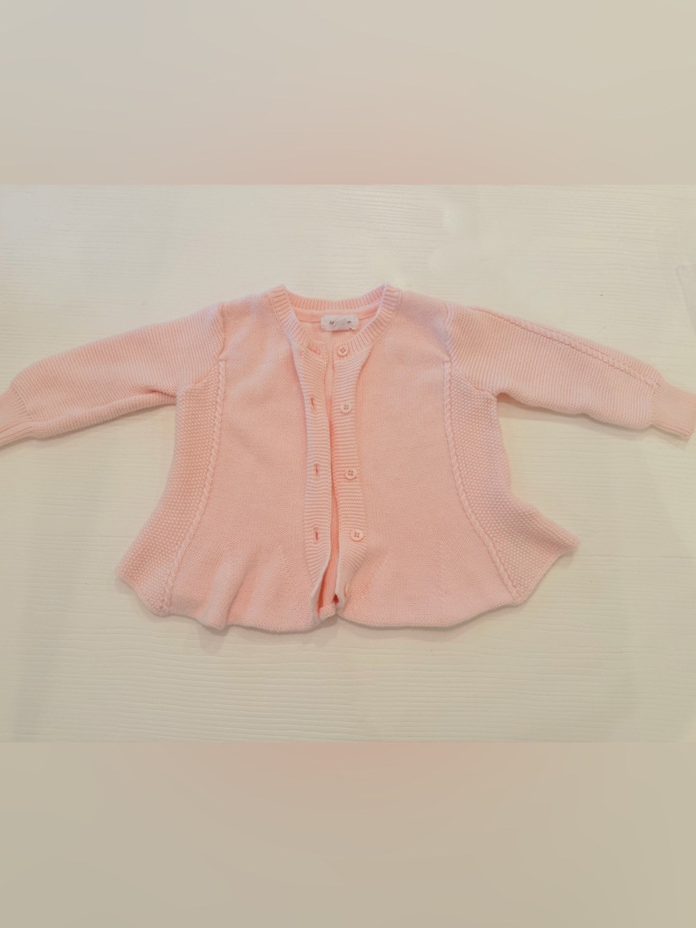 Angel Dear Baby Pink Knit Button-Front Cardigan